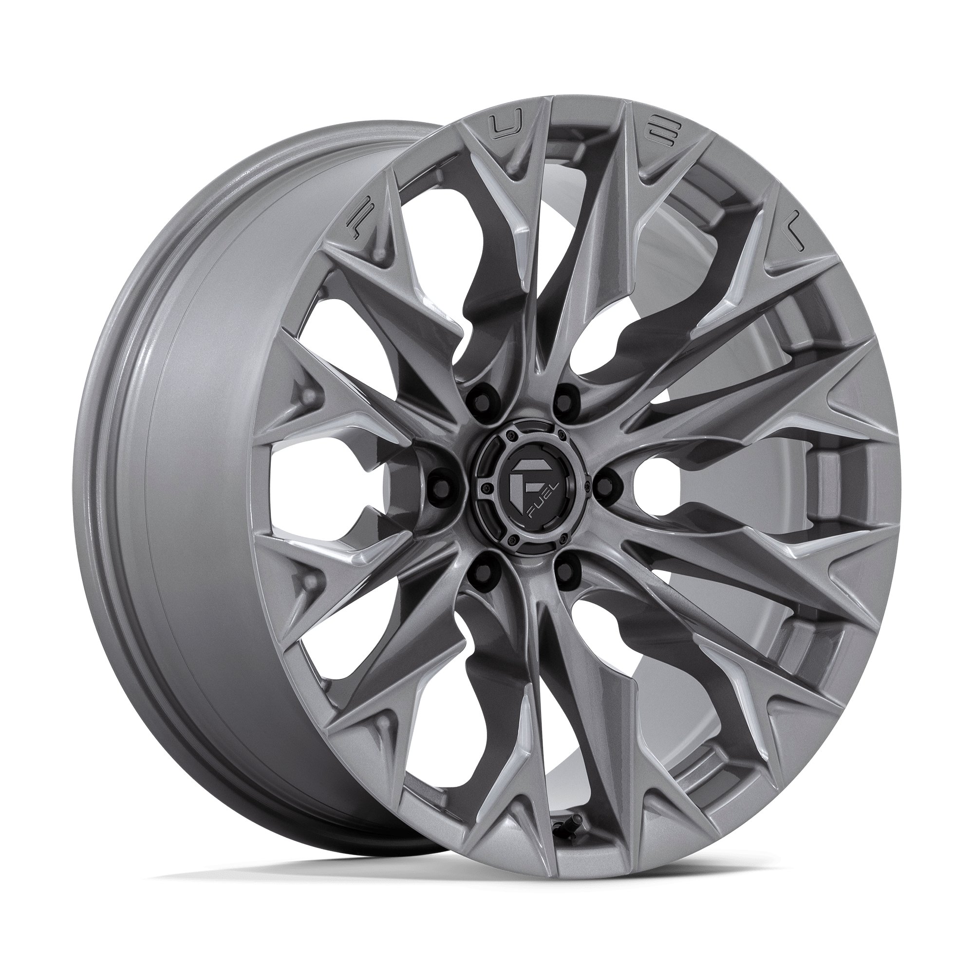 20x9 Fuel Offroad Wheels D806 FLAME 6x135 1 offset 87.1 hub SILVER - D80620908950