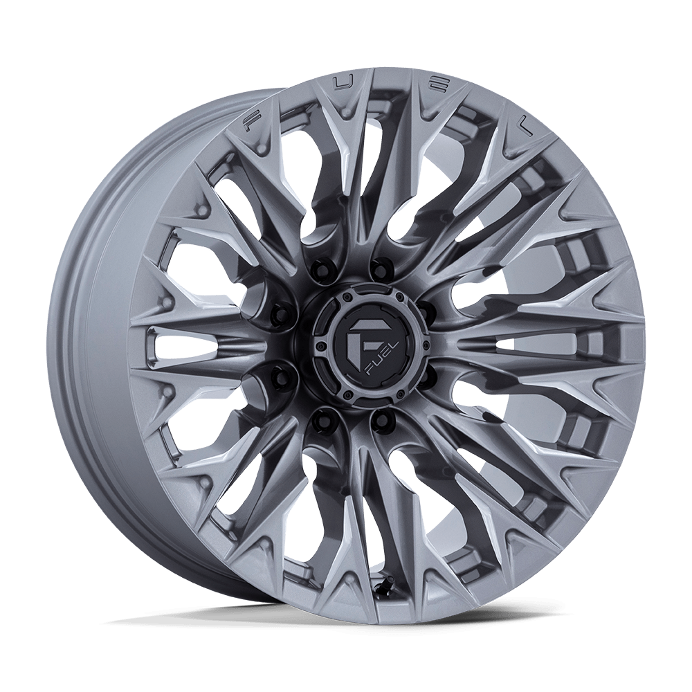 20x9 Fuel Offroad Wheels D806 FLAME 8x180 1 offset 124.2 hub SILVER - D80620901850