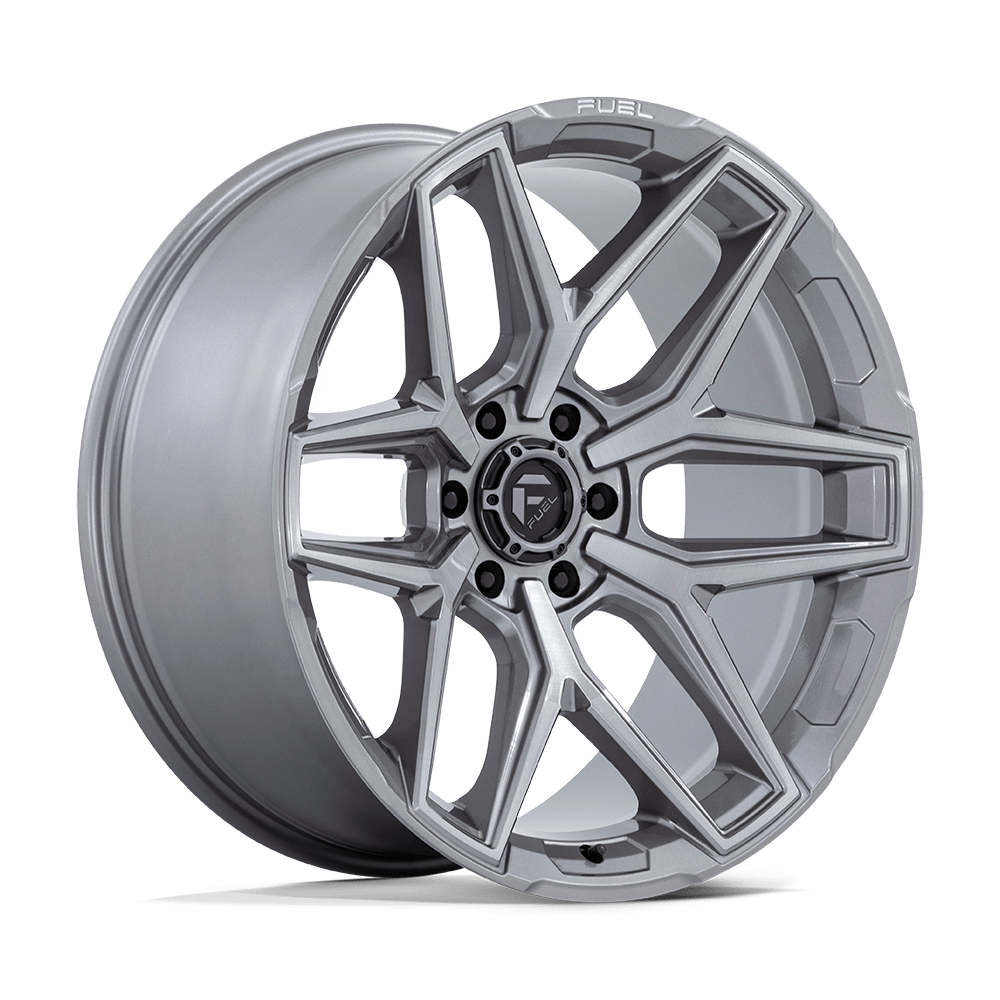 22x12 Fuel Offroad Wheels FLUX 6x139.7 -44 offset 106.1 hub SILVER - FC854AX22126844N