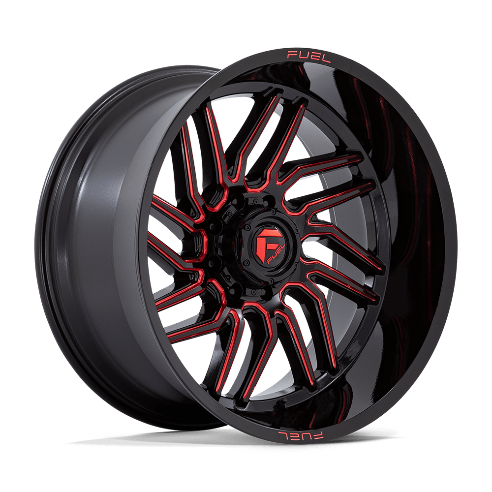 24x12 Fuel Offroad Wheels D808 HURRICANE 8x165.1 -44 offset 125.1 hub BLACK - D80824208247