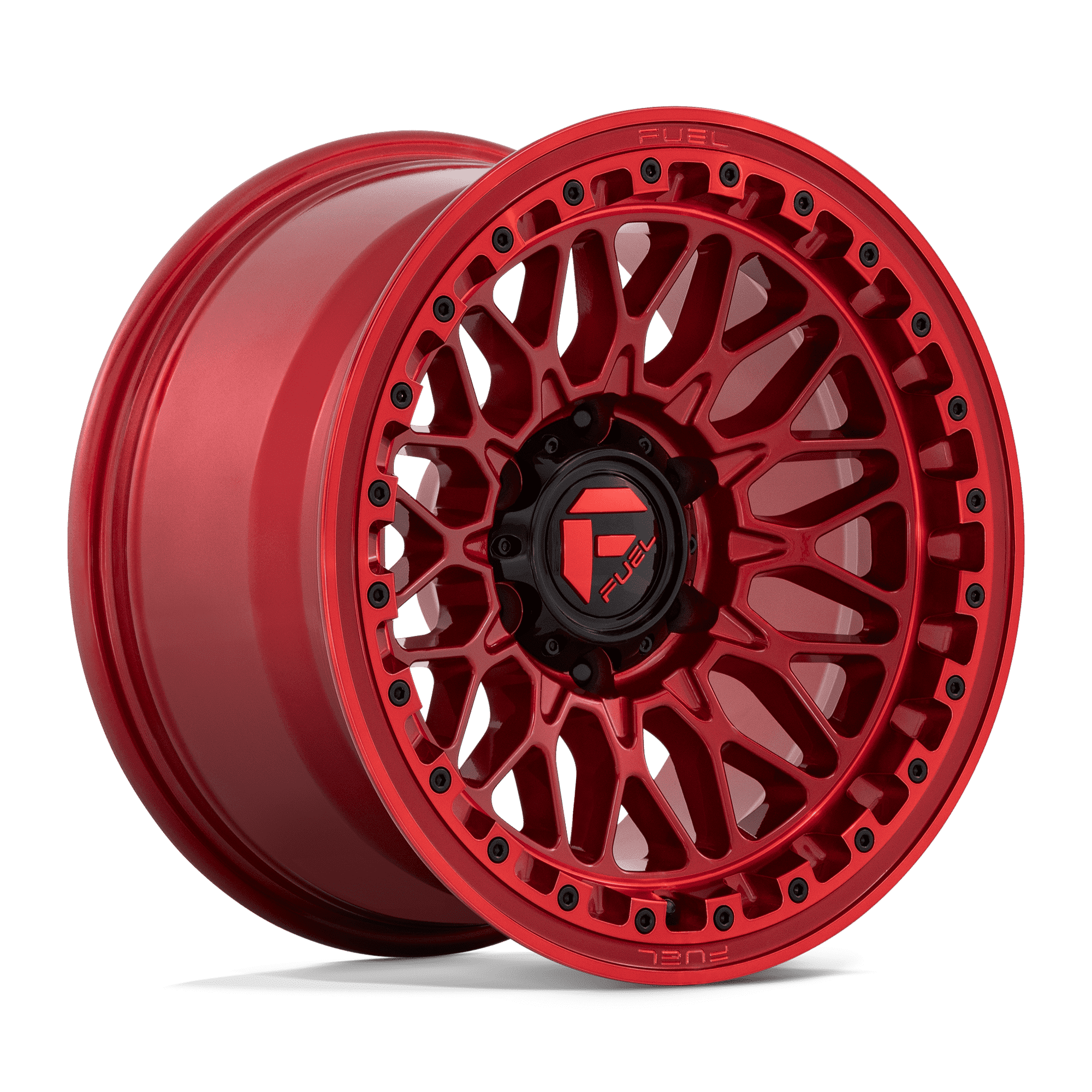 17x9 Fuel Offroad Wheels D758 TRIGGER 6x139.7 -12 offset 106.1 hub RED - D75817908445