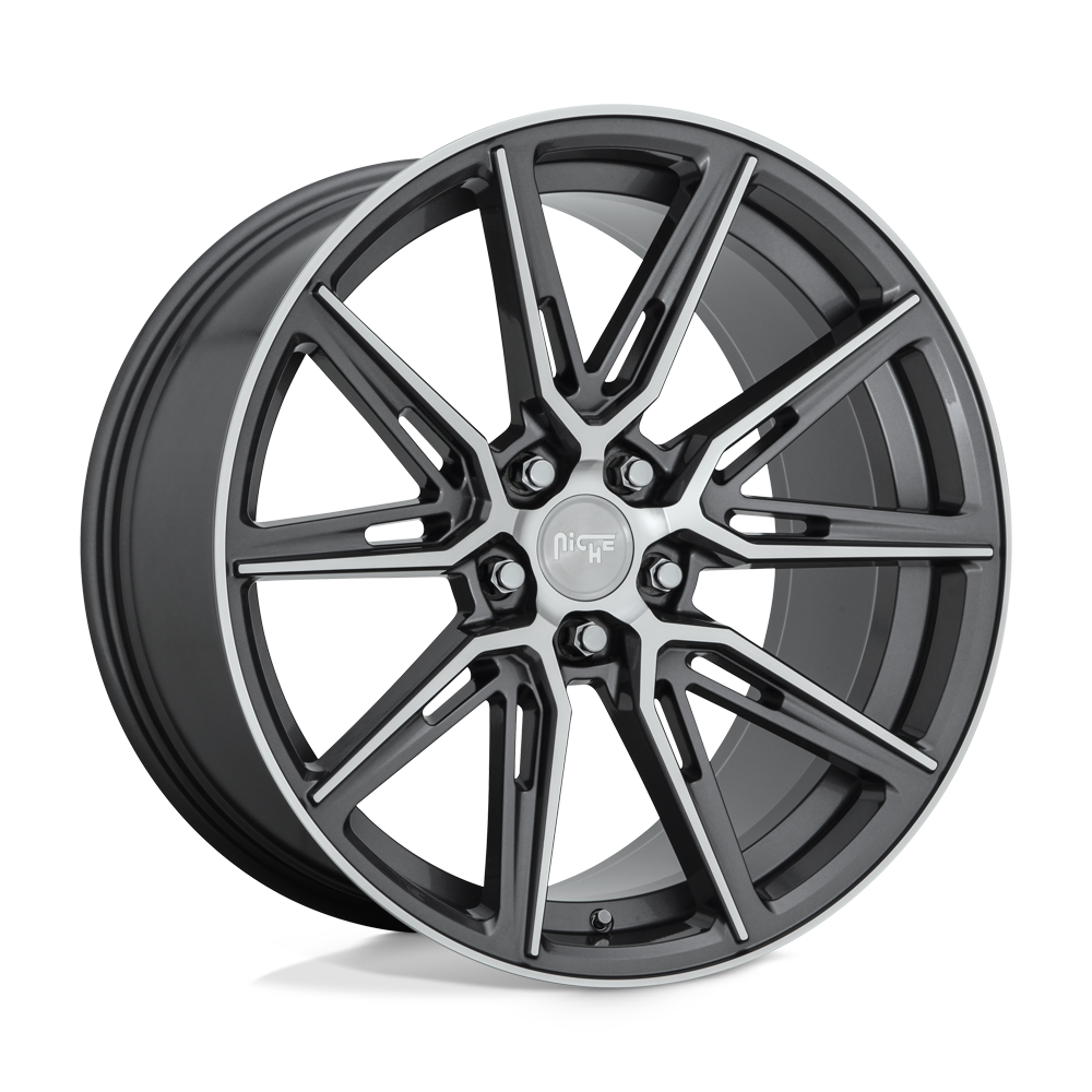 20x10.5 Niche Wheels M220 GEMELLO 5x112 40 offset 66.56 hub GRAY - M2202005F8+40