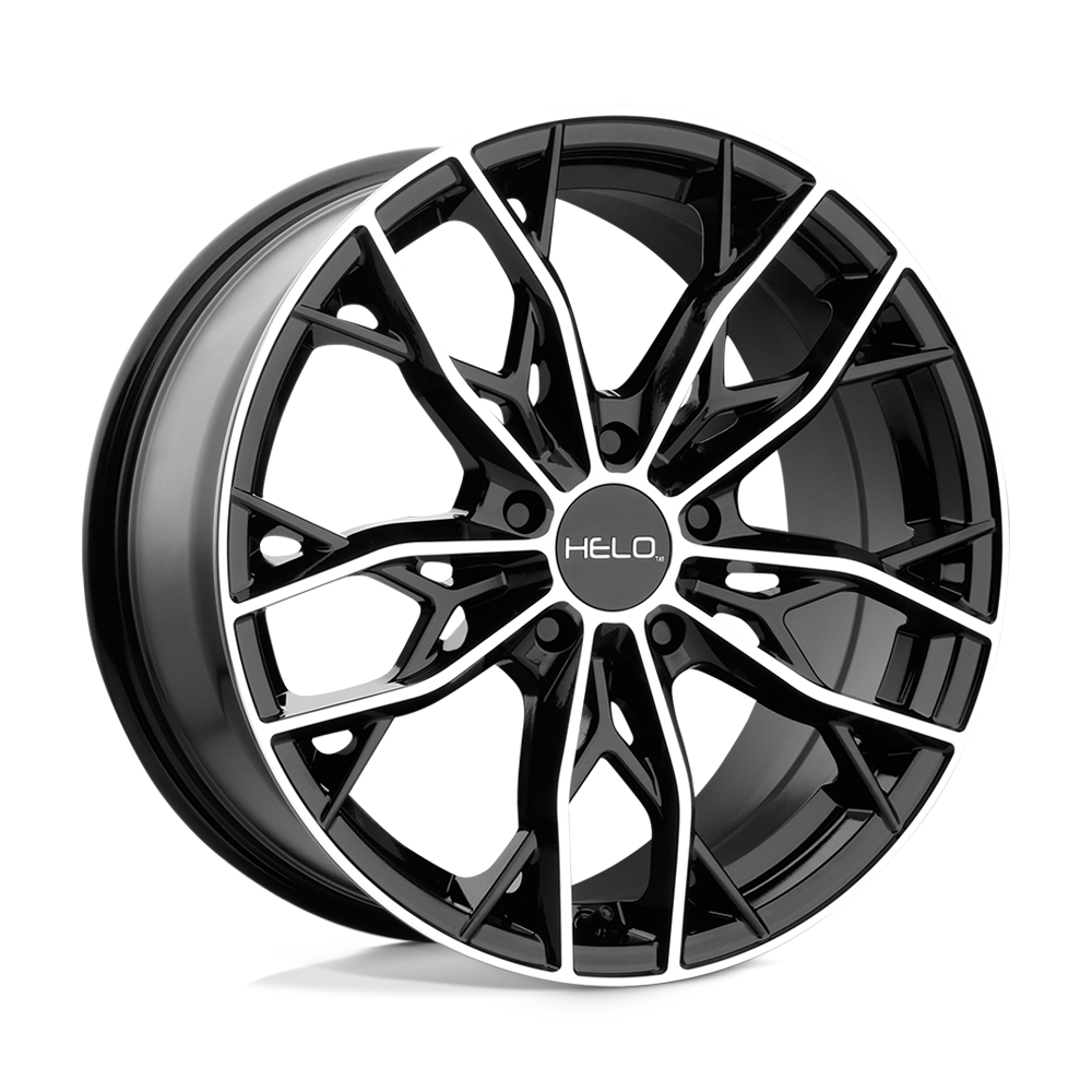 18x8 Helo Wheels HE907 5x120 22 offset 74.1 hub BLACK - HE90788052540