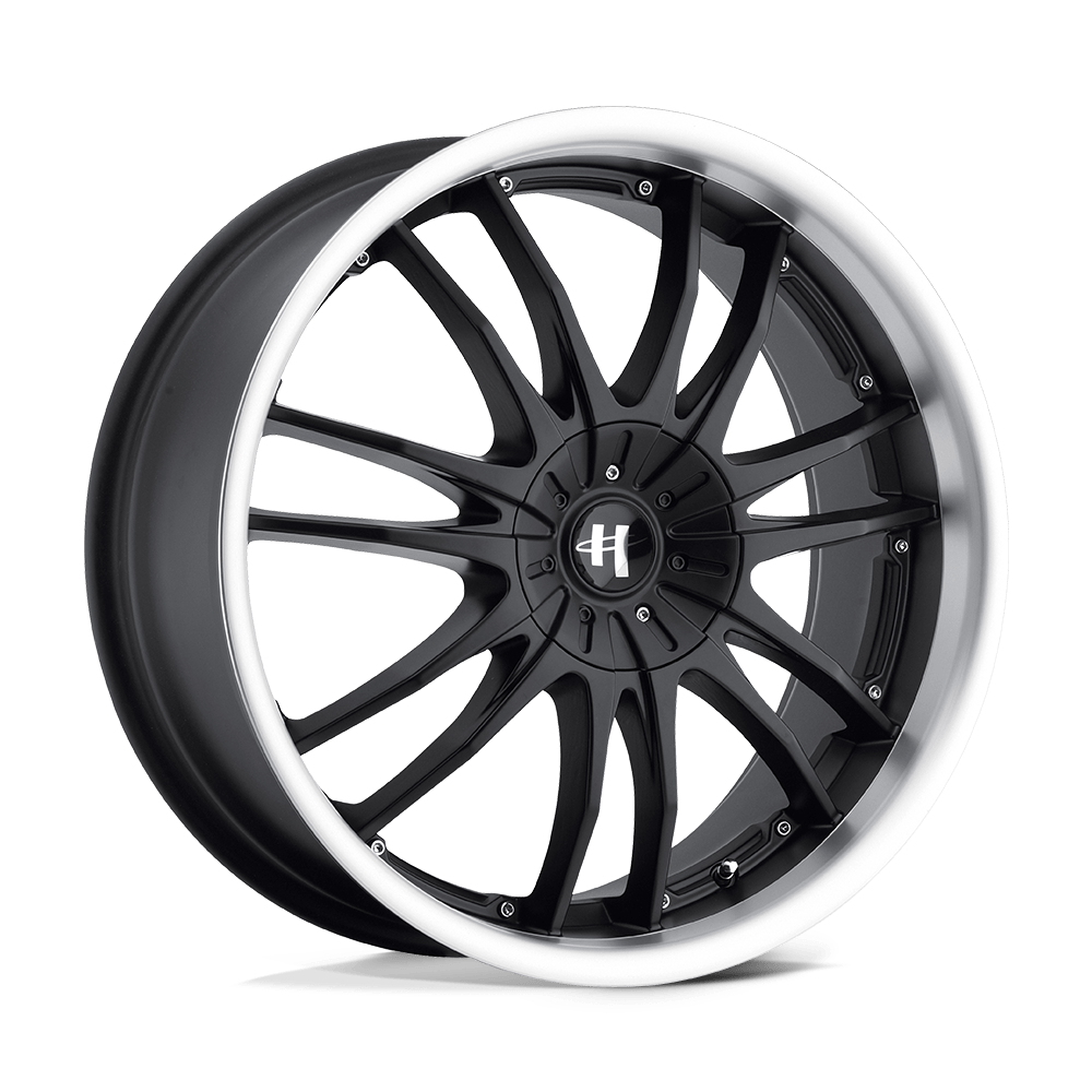 17x7.5 Helo Wheels HE845 5x114.3/5x127 42 offset 72.56 hub BLACK - HE84577554342A