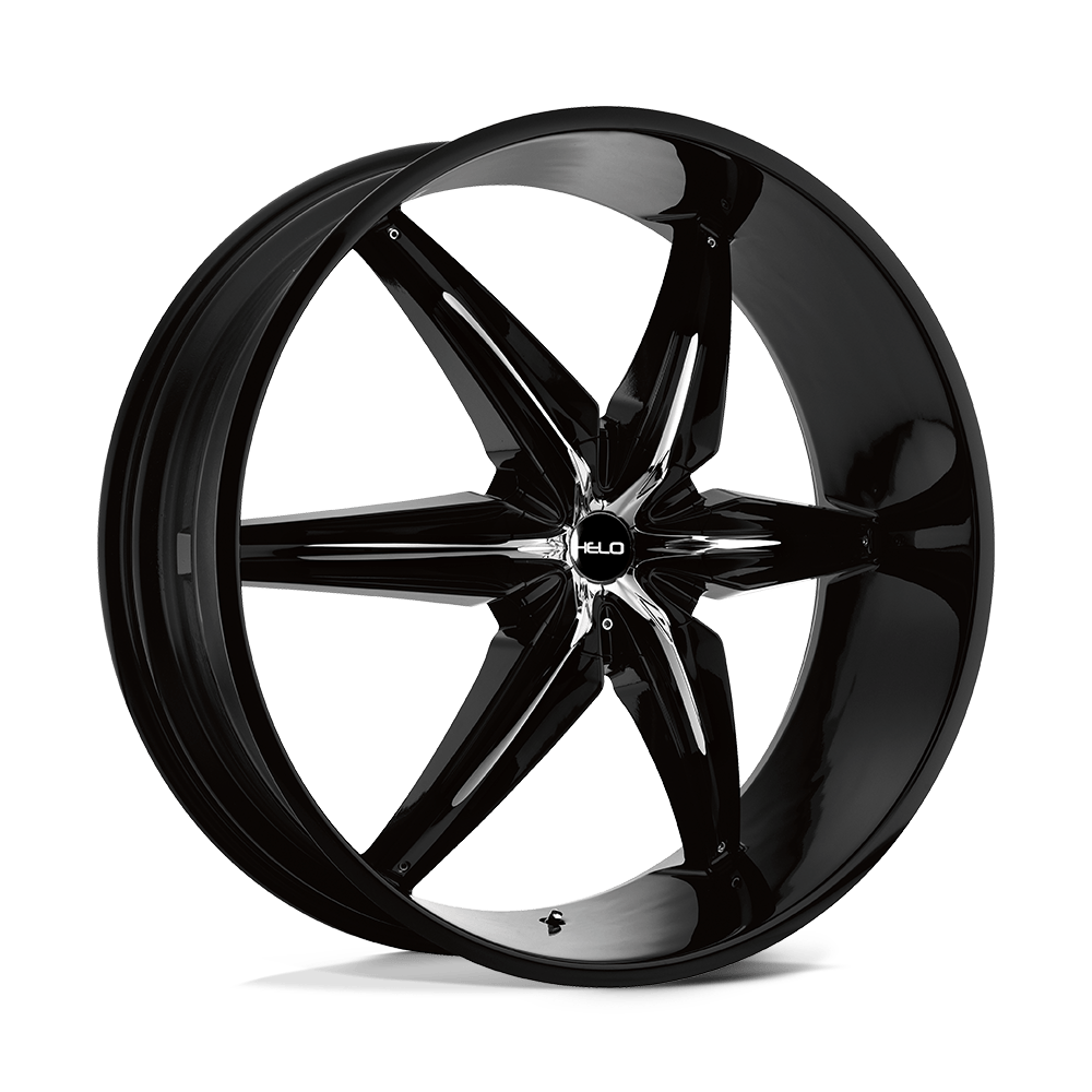 22x9.5 Helo Wheels HE866 5x115/5x120.65 35 offset 72.56 hub BLACK - HE86622927335