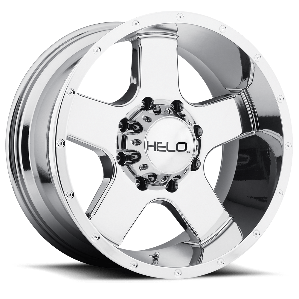 18x9 Helo Wheels HE886 8x165.1 -12 offset 125.5 hub CHROME - HE88689080812N