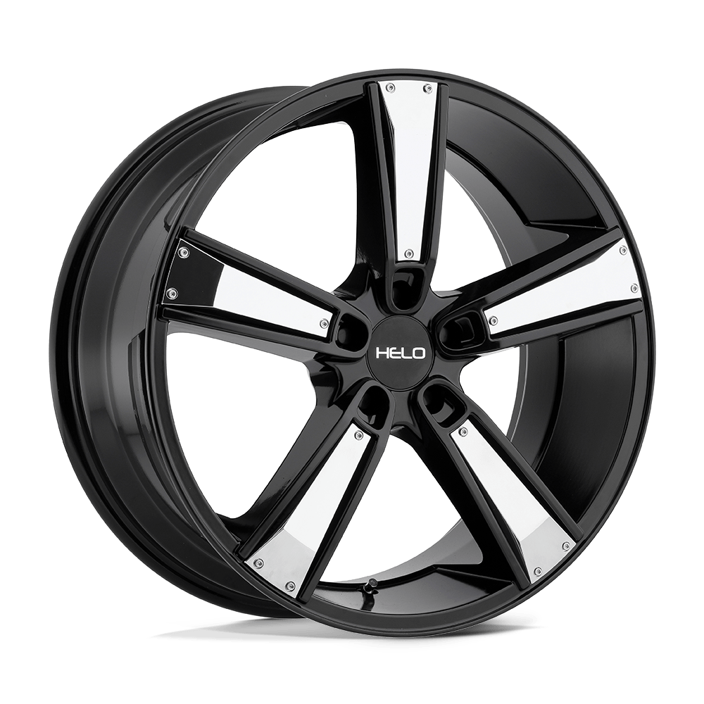 17x7 Helo Wheels HE899 5x114.3 38 offset 72.56 hub BLACK - HE89977012738