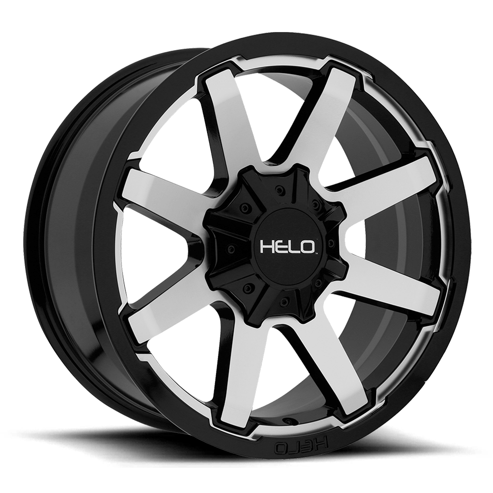 18x9 Helo Wheels HE909 5x127/5x139.7 0 offset 78.1 hub BLACK - HE90989035500
