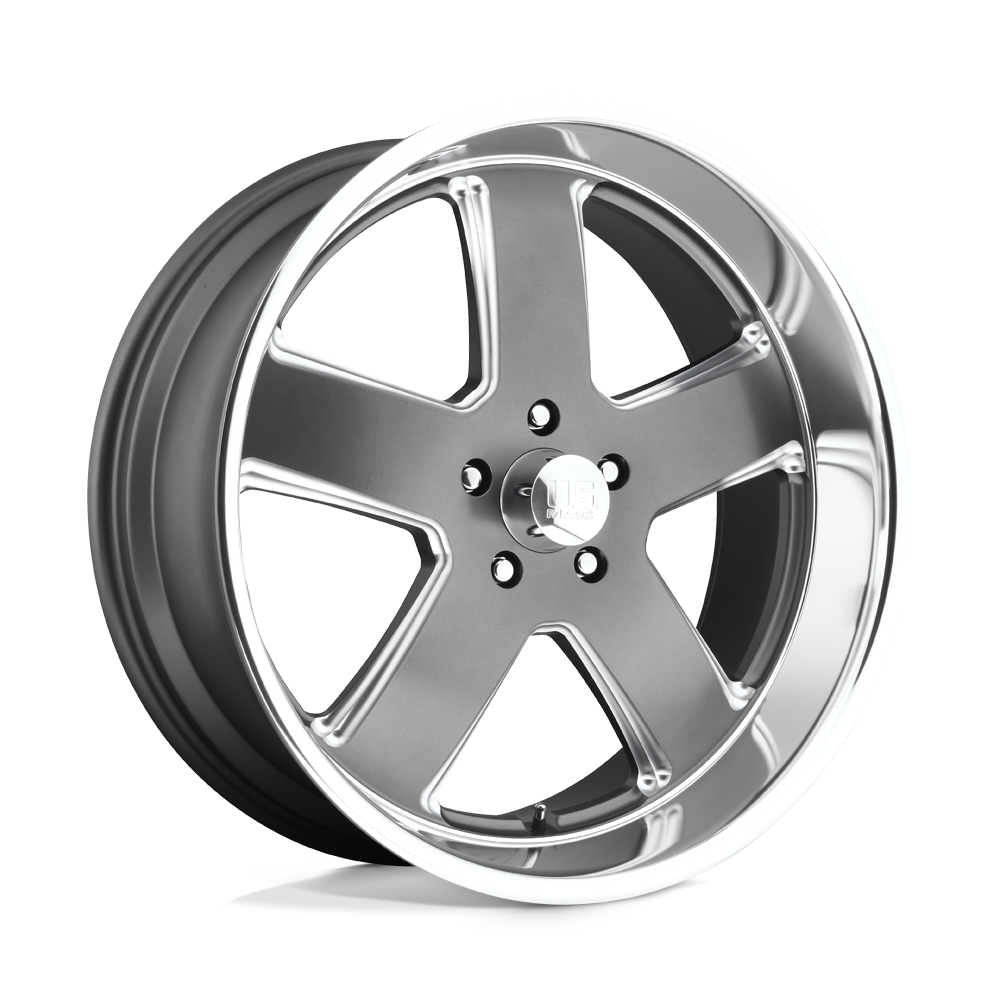 20x8 US Mas Wheels U118 HUSTLER 5x120.65 1 offset 72.56 hub GRAY - U11820806145
