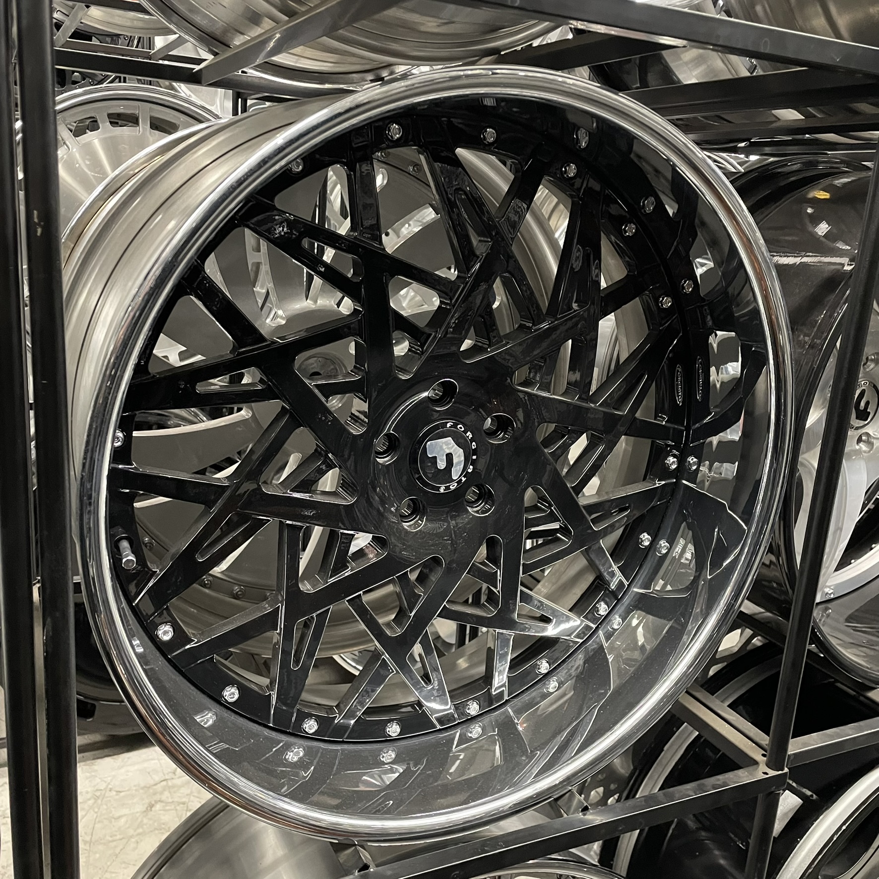 24x9/10 Staggered Forgiato Wheels Rasoio Copper G body - Old School fitment 5x120/5x4.75/5x5/5x127 - 4 Wheels and Tires Package