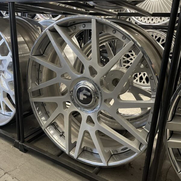 26" Forgiato Wheels Twisted Maglia ECL XL Floater Cap Brushed Silver Chrome Lip - 4 Wheel & Tire Package 5 & 6