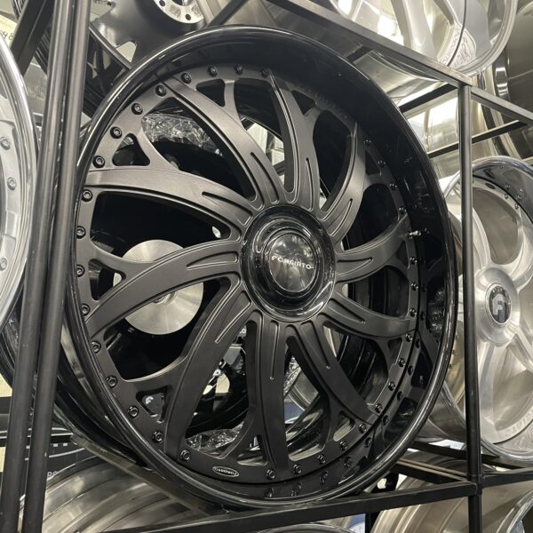 26" Forgiato Wheels C2C-2 Satin Black XL Floater Cap- 4 Wheel & Tire Package 6 Lug