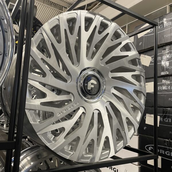 26" Forgiato Wheels Biaforca-M XL Floater Cap Brushed Silver - 4 Wheel & Tire Package 5 & 6 Lug