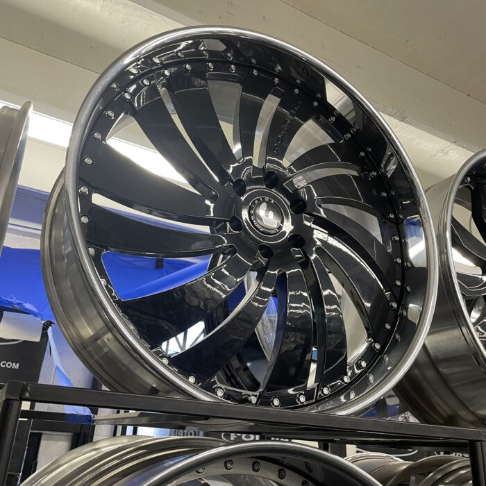 26" Forgiato Wheels Canale Gloss Black Chrome Lip - 4 Wheel & Tire Package 6 lug