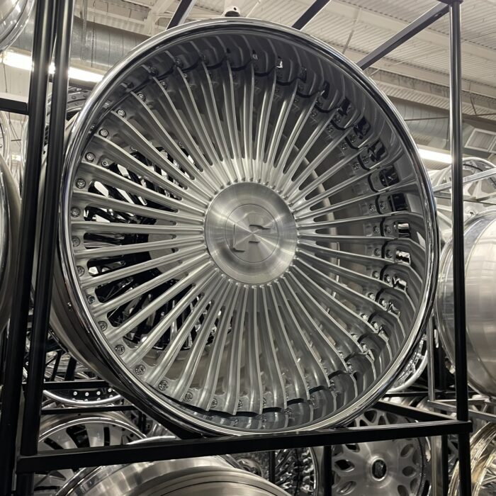 24" Forgiato Wheels G1 3D XL Floater Cap Brushed Silver Chrome Lip - 4 Wheel & Tire Package 5 & 6 Lug