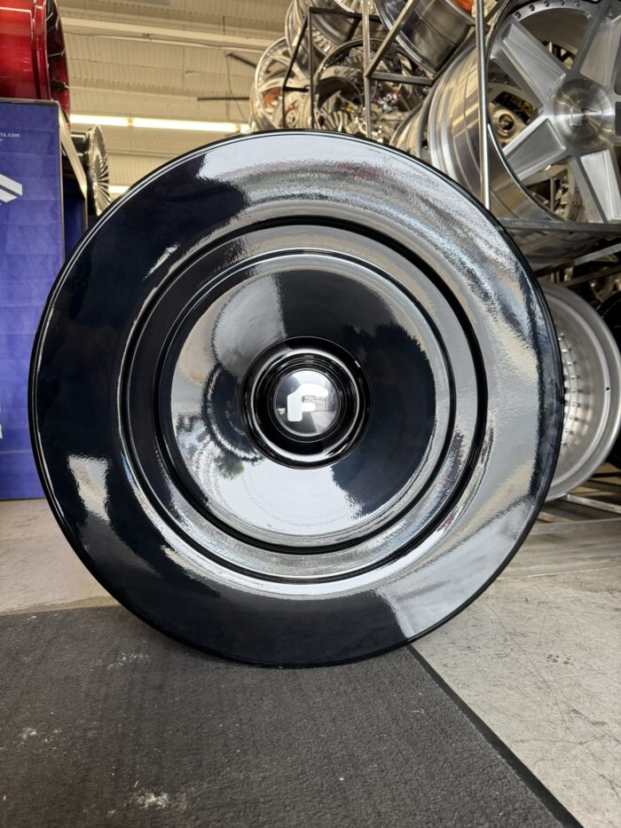 26" Forgiato Wheels OG 5 & 6 Lug Gloss Black XL Floater Cap - 4 Wheels and Tires Package