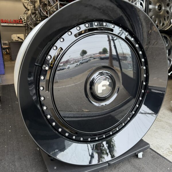 26x9/10 Forgiato Wheels Blank-RA Slant Lip XL Floater Cap 5 & 6 Lug- 4 Wheels & Tires Package