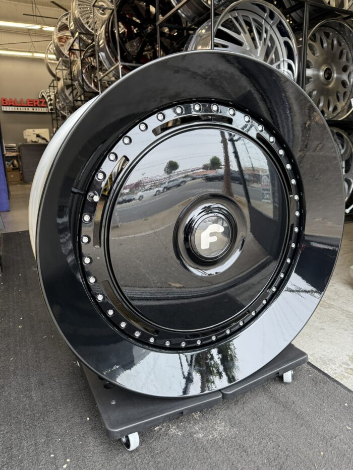 26x9/10 Forgiato Wheels Blank-RA Slant Lip XL Floater Cap 5 & 6 Lug- 4 Wheels & Tires Package