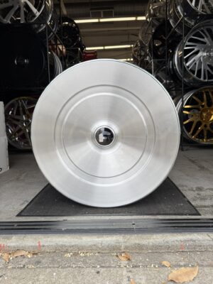 26" Forgiato Wheels OG 5 & 6 Lug Brushed Silver XL Floater Cap - 4 Wheels and Tires Package