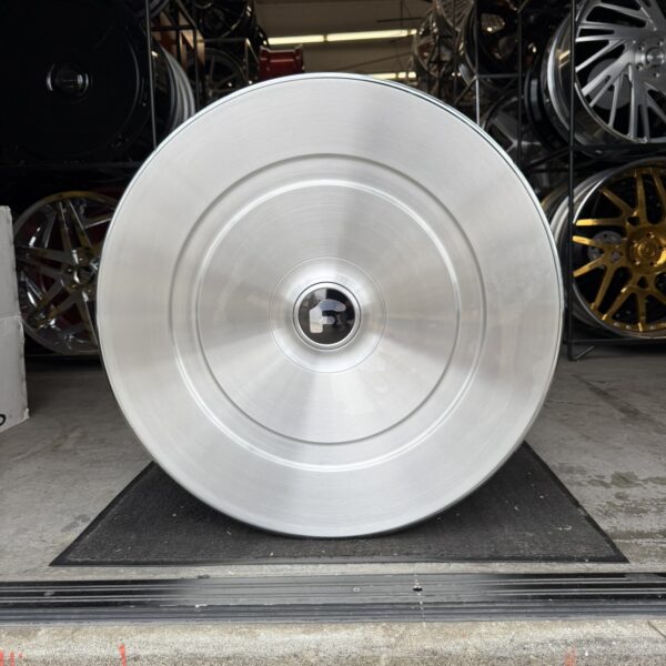 26" Forgiato Wheels OG 5 & 6 Lug Brushed Silver XL Floater Cap - 4 Wheels and Tires Package