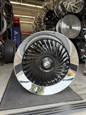 26x9/10 Forgiato Wheels Twisted Trimestre Slant Lip XL Floater Cap 5 & 6 Lug- 4 Wheels & Tires Package
