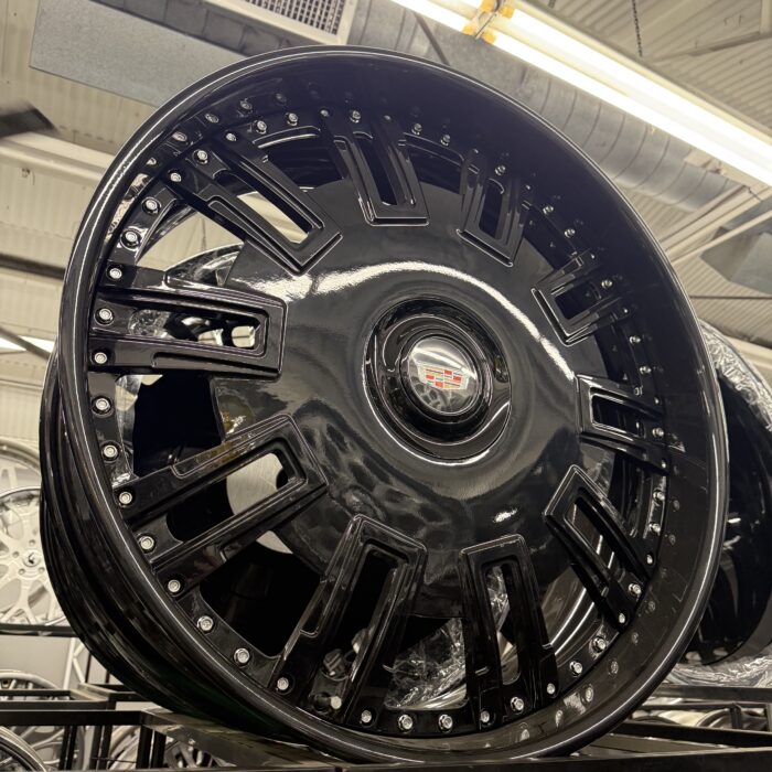 28" Forgiato Wheels Licenziato Gloss Black XL Floater Cap 6x135/6x139.7 - 4 Wheel & Tire Package