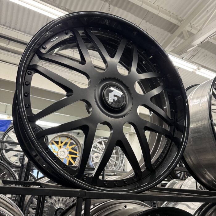 28" Forgiato Wheels Pinzette Satin Black XL Floater Cap 6 lug SUV/Truck - 4 Wheel & Tire Package