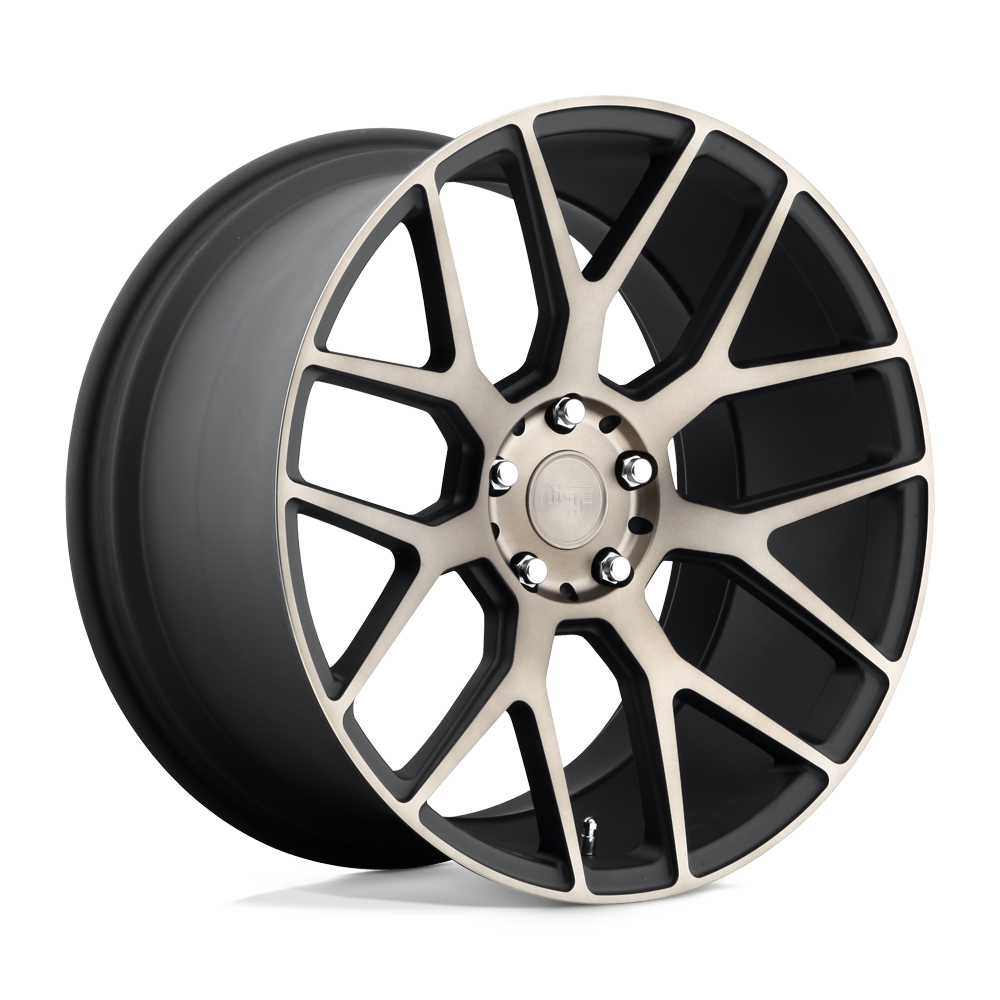 22x10.5 Niche Wheels M159 INTAKE 5x108 45 offset 63.5 hub BLACK - M159220533+45