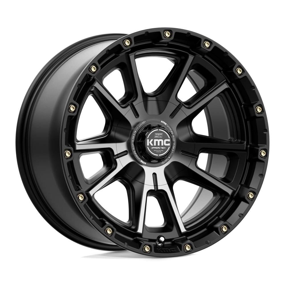 17x9 KMC Wheels KM100 SYNC 5x127/5x139.7 0 offset 78.1 hub BLACK - KM10079035400