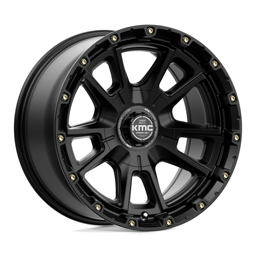 17x9 KMC Wheels KM100 SYNC 5x127/5x139.7 0 offset 78.1 hub BLACK - KM10079035700