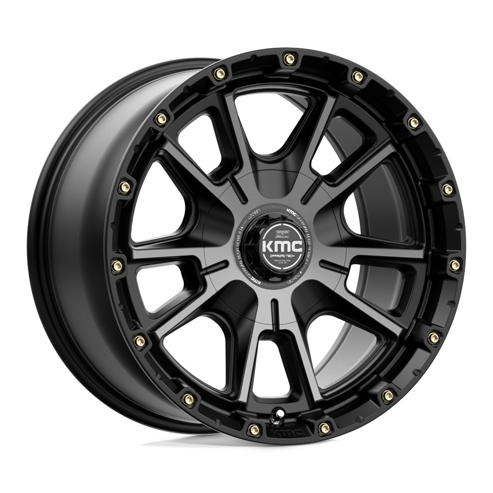 17x9 KMC Wheels KM100 SYNC 6x114.3/6x139.7 18 offset 78.1 hub BLACK - KM10079070418