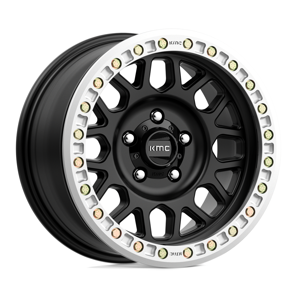 20x9 KMC Wheels KM234 GRENADE DESERT BEADLOCK 8x165.1 -12 offset 125.1 hub BLACK - KM23429080712N