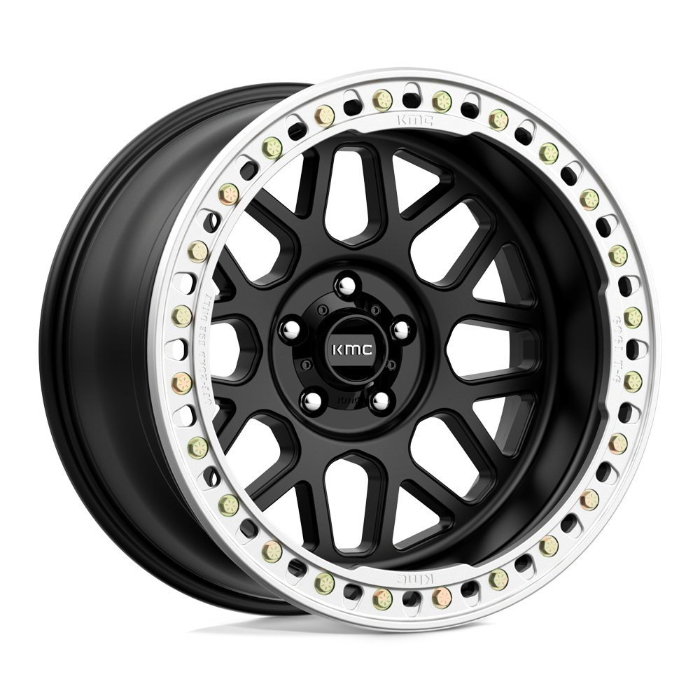 20x10 KMC Wheels KM235 GRENADE CRAWL BEADLOCK 5x127 -48 offset 71.5 hub BLACK - KM23521050748N