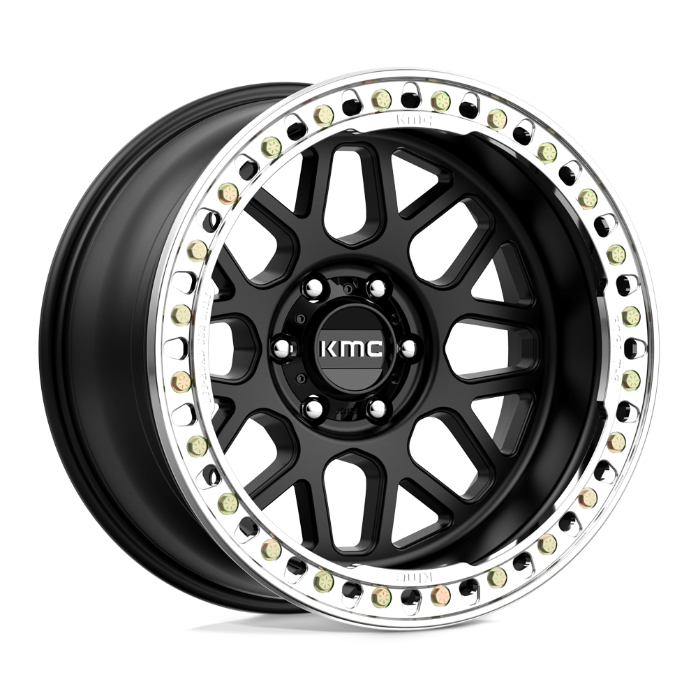 20x10 KMC Wheels KM235 GRENADE CRAWL BEADLOCK 6x139.7 -48 offset 108 hub BLACK - KM23521060748N
