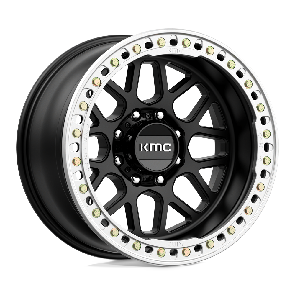 20x10 KMC Wheels KM235 GRENADE CRAWL BEADLOCK 8x165.1 -48 offset 125.1 hub BLACK - KM23521080748N
