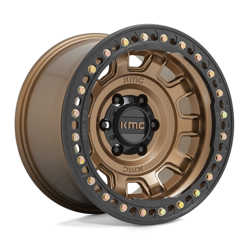17x9 KMC Wheels KM236 TANK BEADLOCK 5x127 -15 offset 71.5 hub BRONZE - KM23679050615N