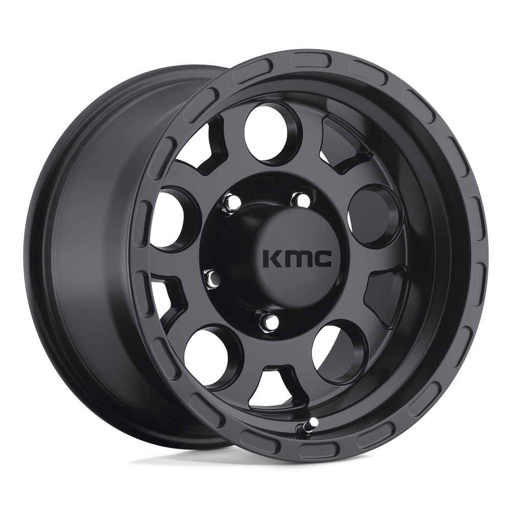 15x7 KMC Wheels KM522 ENDURO 5x114.3 -6 offset 83.7 hub BLACK - KM52257012706N