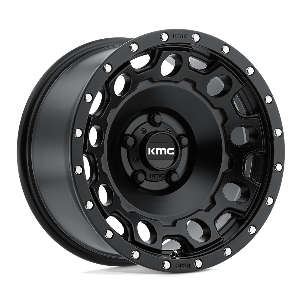 17x8.5 KMC Wheels KM529 HOLESHOT 5x127 34 offset 71.5 hub BLACK - KM52978550734