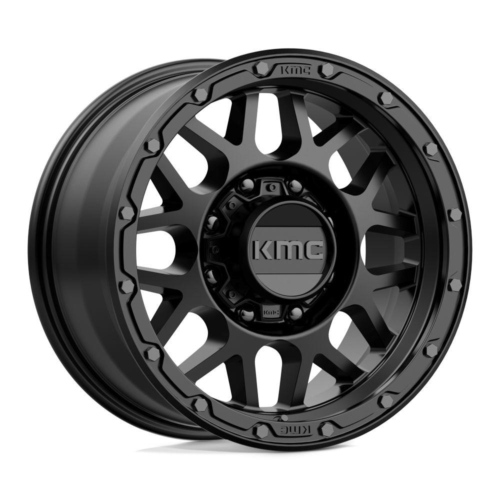 17x9 KMC Wheels KM535 GRENADE OFF-ROAD 8x165.1 18 offset 125.1 hub BLACK - KM53579080718