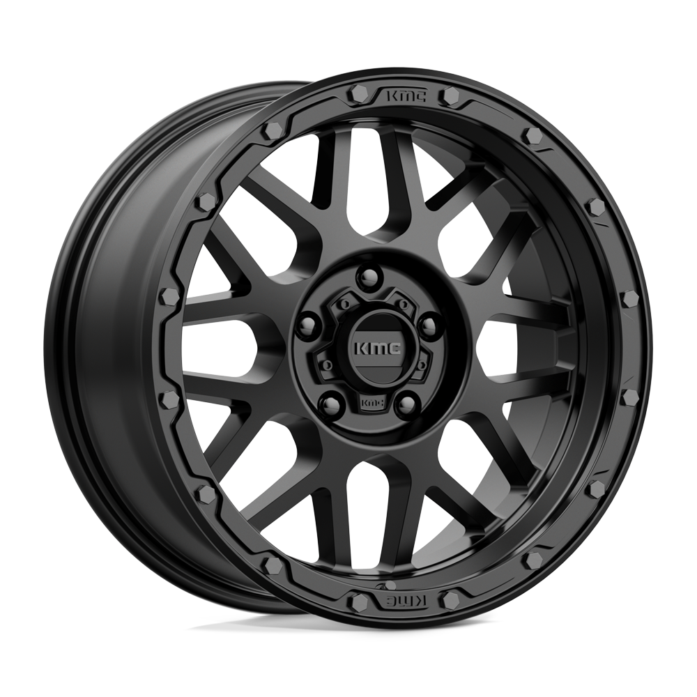 18x8.5 KMC Wheels KM535 GRENADE OFF-ROAD 5x127 0 offset 78.1 hub BLACK - KM53588550700