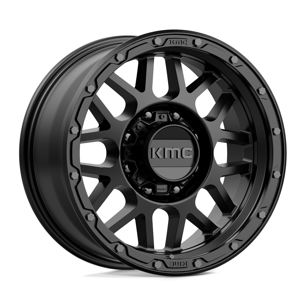 18x8.5 KMC Wheels KM535 GRENADE OFF-ROAD 8x170 0 offset 125.1 hub BLACK - KM53588587700