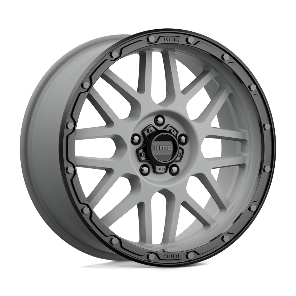 20x9 KMC Wheels KM535 GRENADE OFF-ROAD 5x127 18 offset 71.5 hub GRAY - KM53529050418