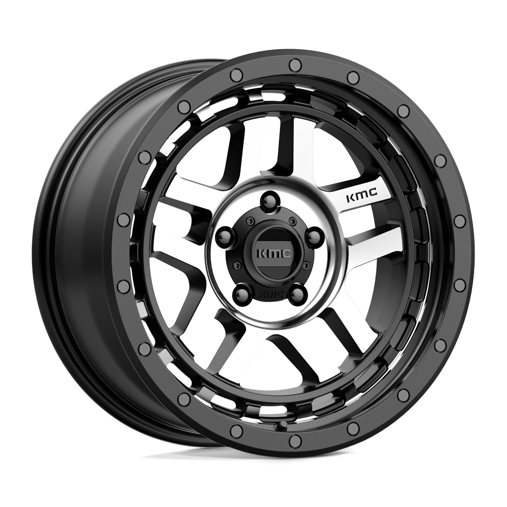 18x8.5 KMC Wheels KM540 RECON 5x127 0 offset 78.1 hub BLACK - KM54088550500