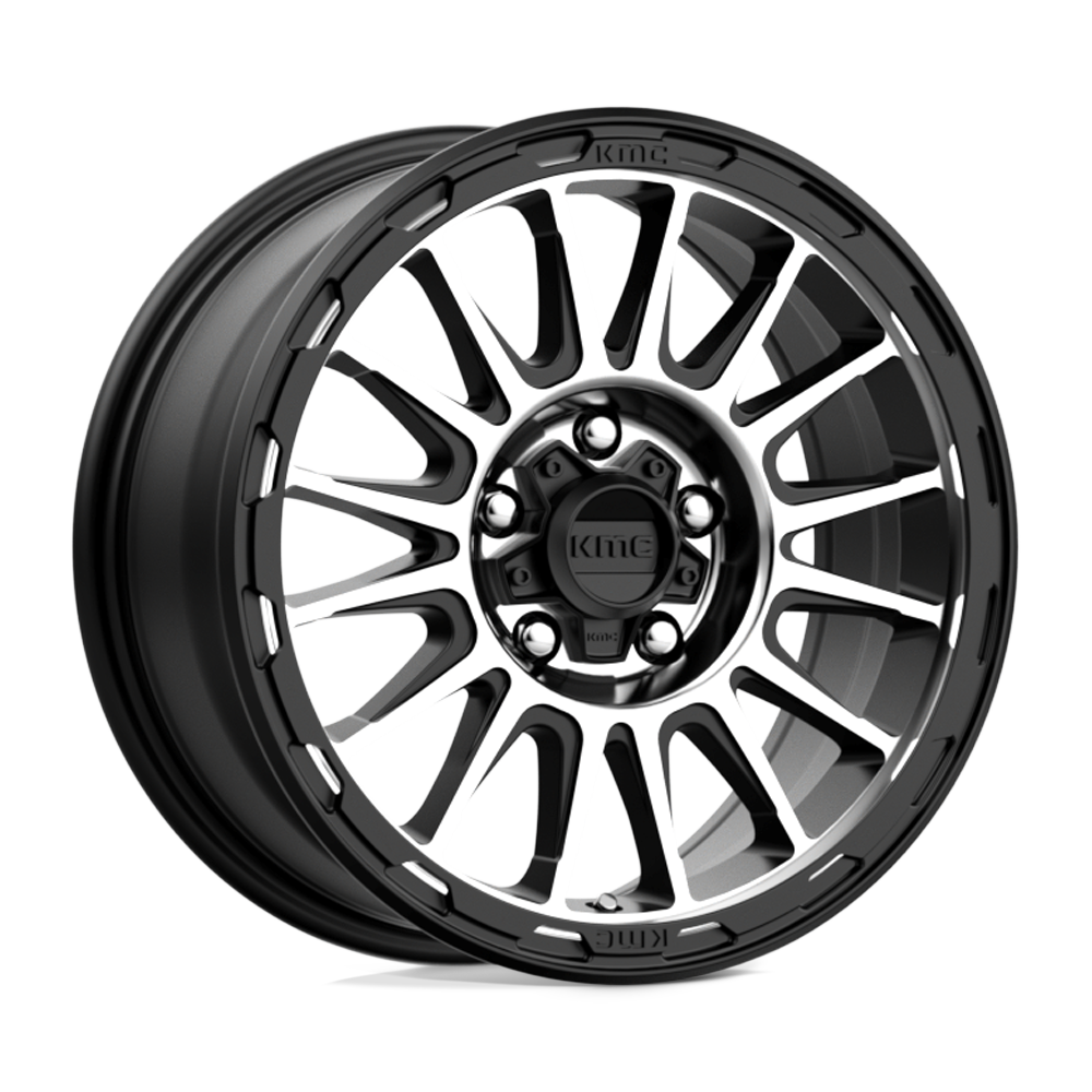 17x8 KMC Wheels KM542 IMPACT 5x108 38 offset 72.56 hub BLACK - KM54278045538