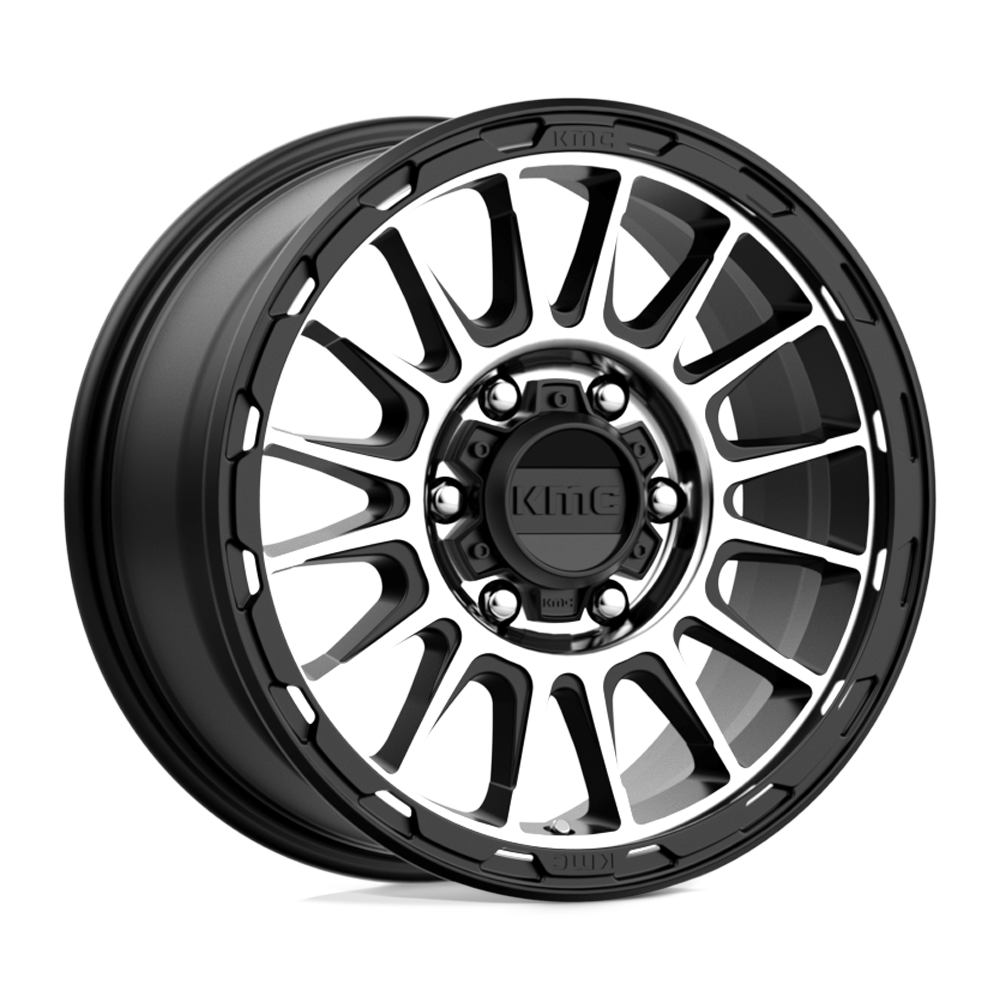 16x8 KMC Wheels KM542 IMPACT 6x139.7 0 offset 106.1 hub BLACK - KM54268068500