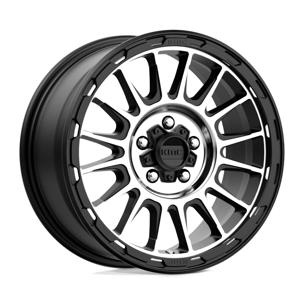 17x8 KMC Wheels KM542 IMPACT 5x114.3 35 offset 72.56 hub BLACK - KM54278012535