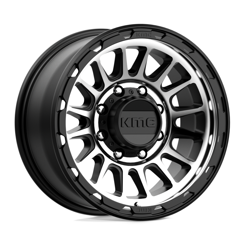 17x8.5 KMC Wheels KM542 IMPACT 8x180 0 offset 124.2 hub BLACK - KM54278588500