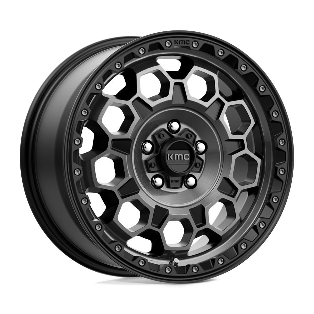 17x8 KMC Wheels KM545 TREK 5x108 38 offset 72.56 hub BLACK - KM54578045438