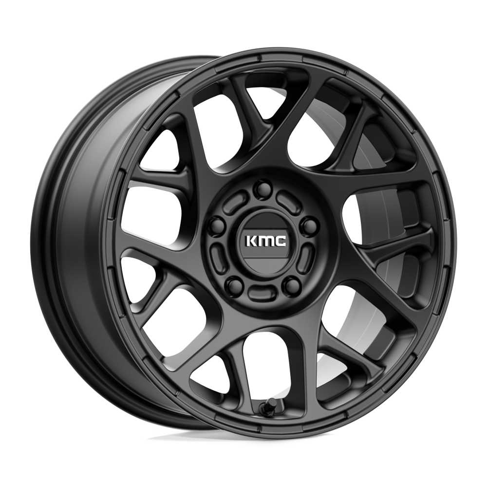 16x7.5 KMC Wheels KM708 BULLY 5x114.3 12 offset 72.56 hub BLACK - KM70867512730