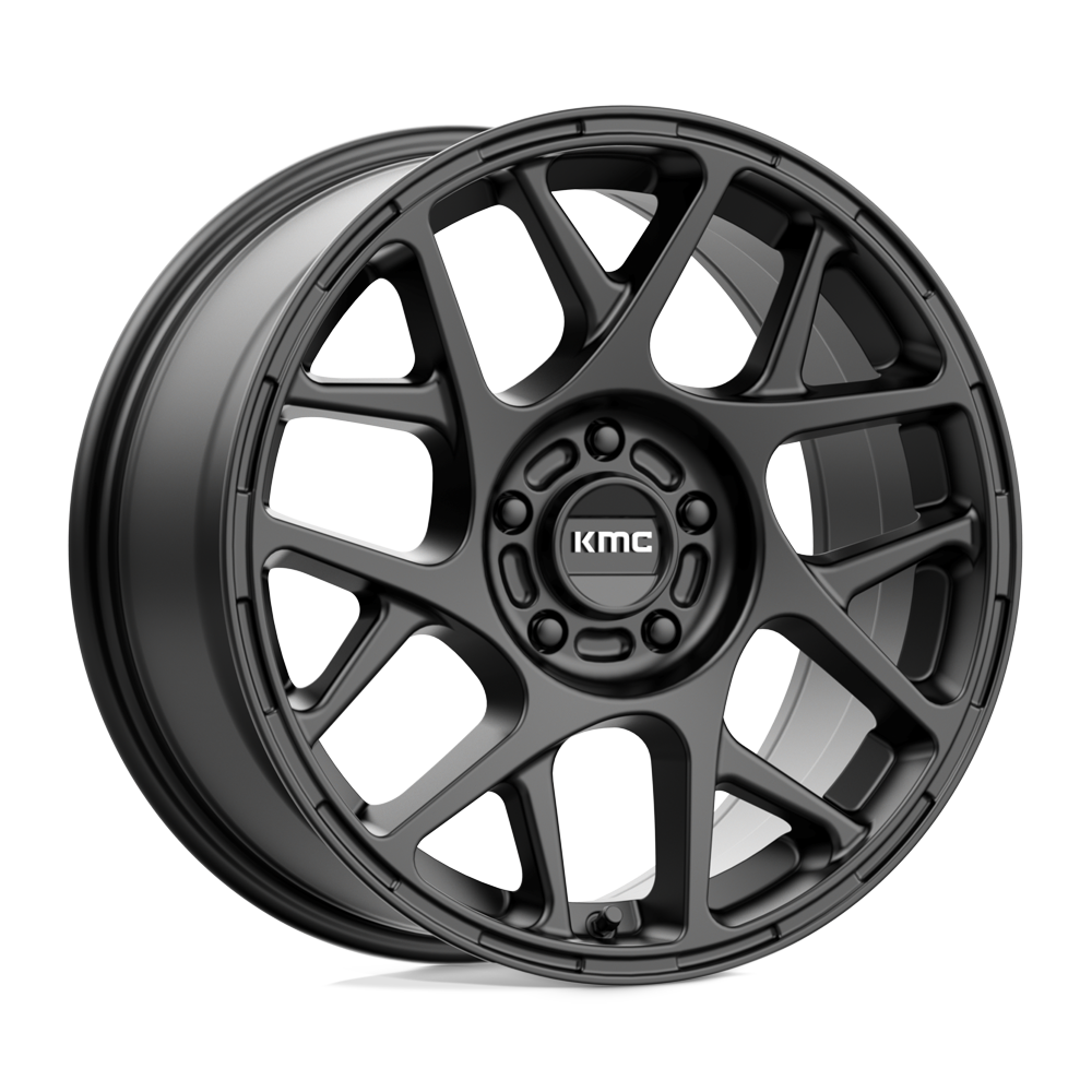 17x7.5 KMC Wheels KM708 BULLY 5x114.3 38 offset 60.06 hub BLACK - KM70877512738T